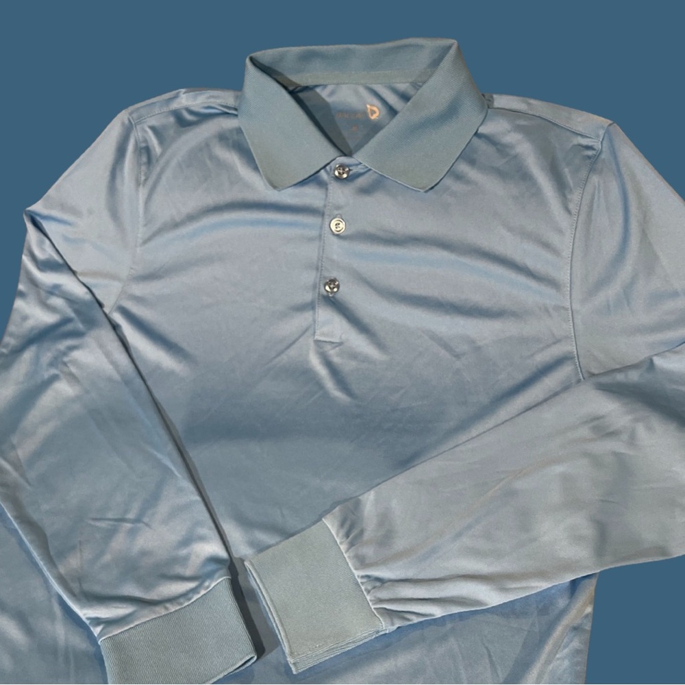 NWOT Baleaf men’s MED UV 50+ long sleeve polo (baby blue)